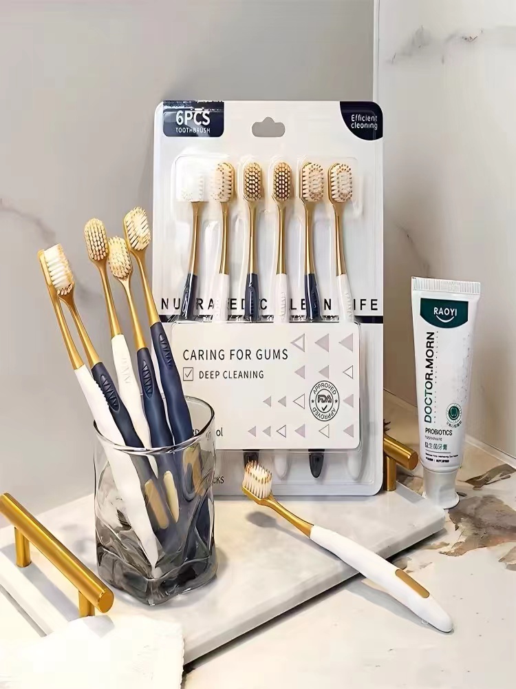 Bamboo Toothbrush Set - Зубная щетка для взрослых с мягкими