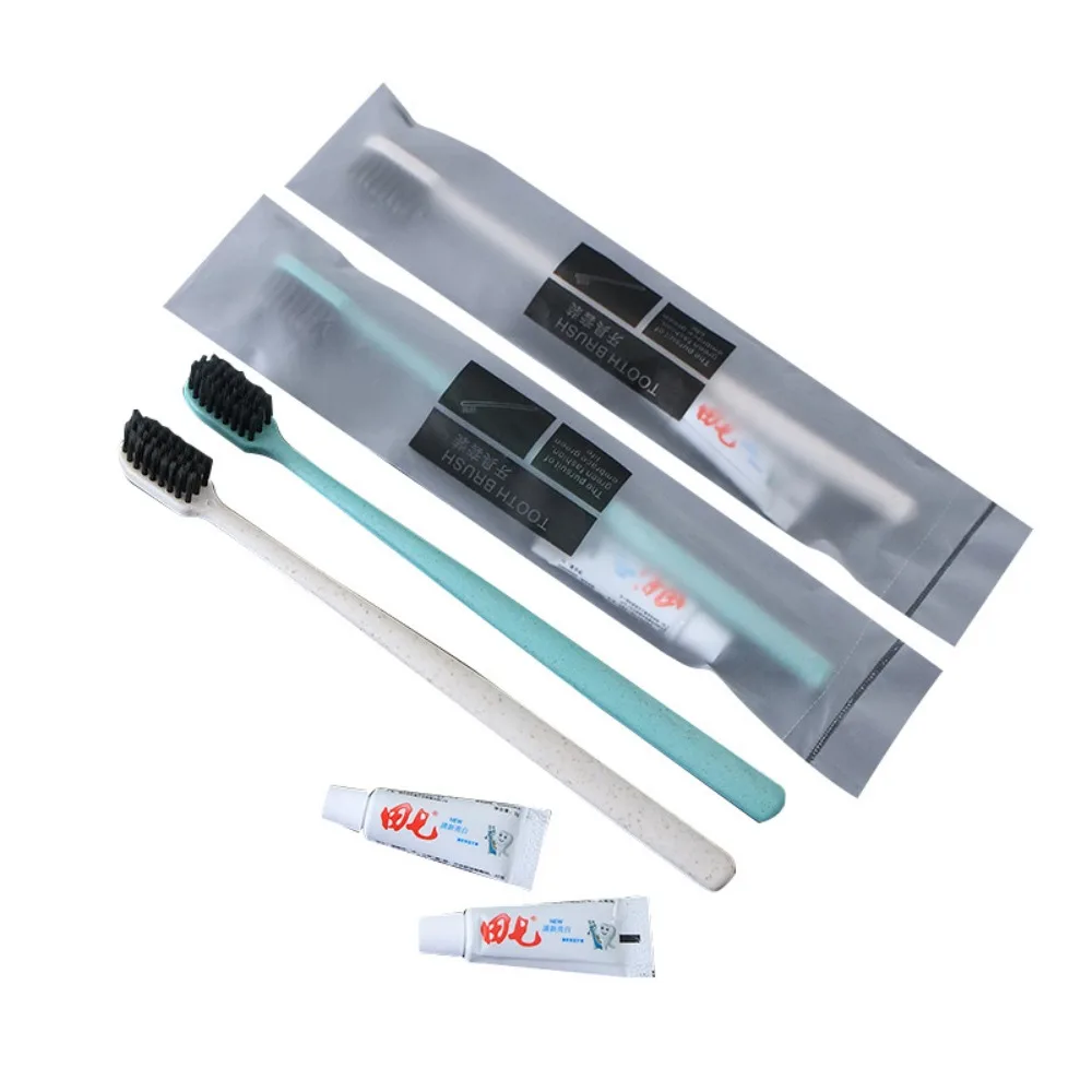 Bamboo Toothbrush Set - 100 шт., практичная одноразовая зубная щетка,