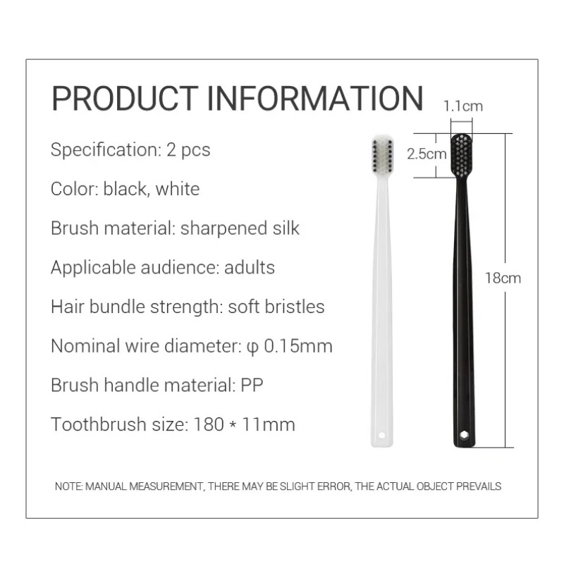 Bamboo Toothbrush Set - Набор из 2-10 экологичных бамбуковых зубных