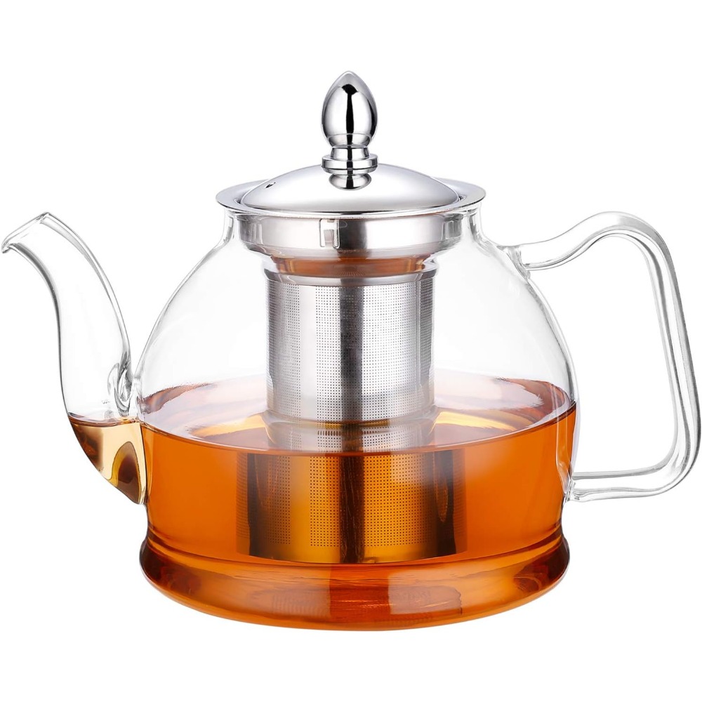 Loose Leaf Tea Infuser - Стеклянный чайник 1000 мл со съемным