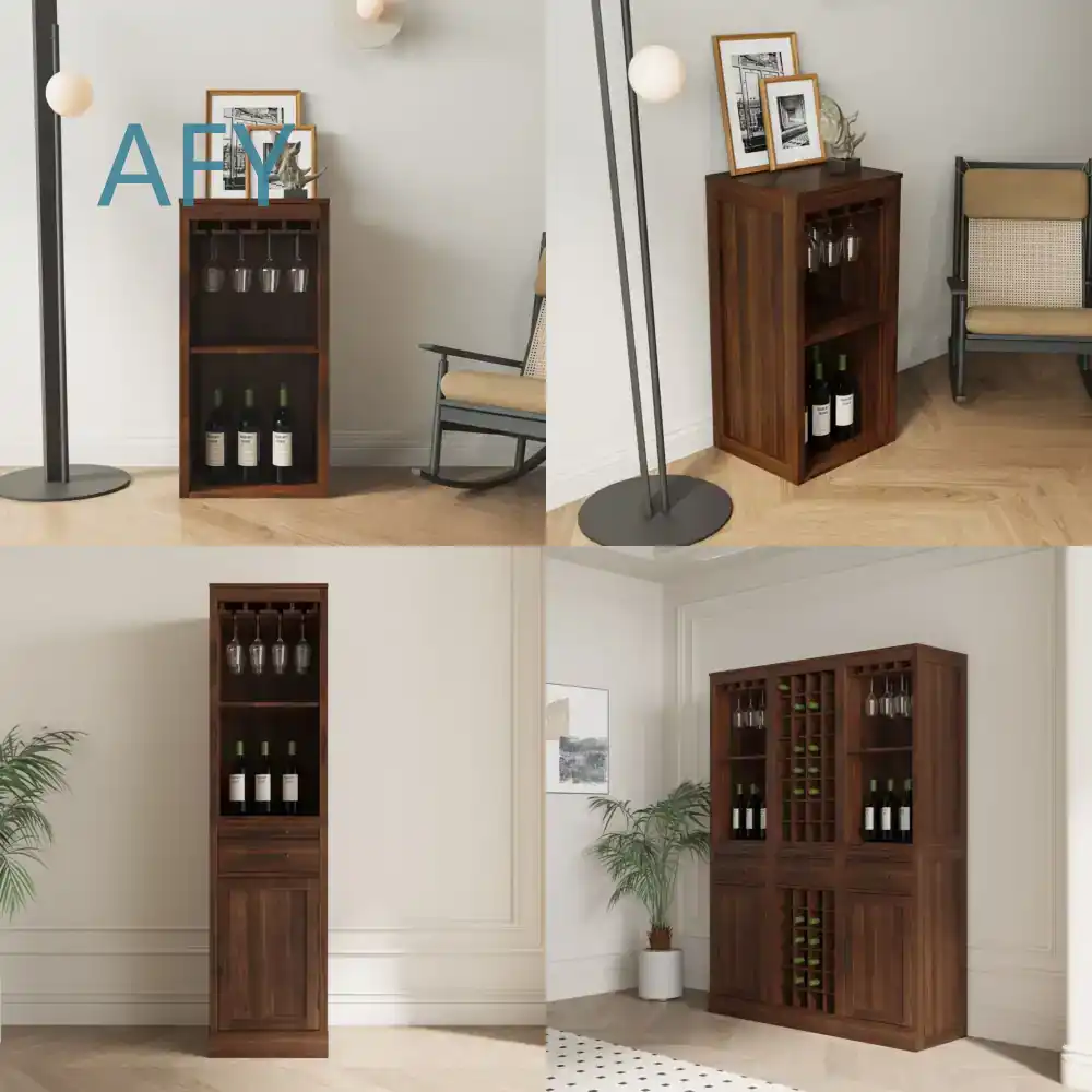 Muji Home Storage - Модульный винный шкаф-стеллаж цвета коричневого ореха