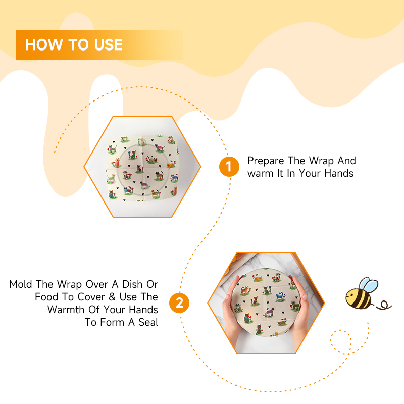 6 упаковок (2S.) Многоразовая  – обзор и цена Beeswax Food Cover