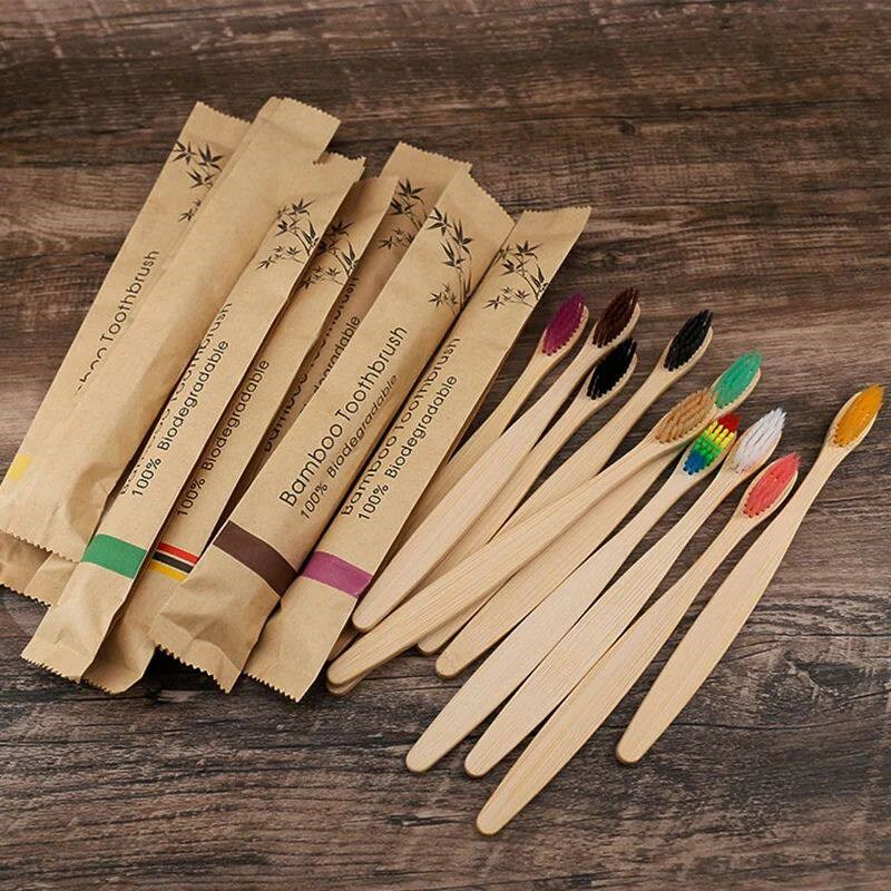 Случайный цвет, 5/10 шт. бамбу – обзор и цена Bamboo Toothbrush Set