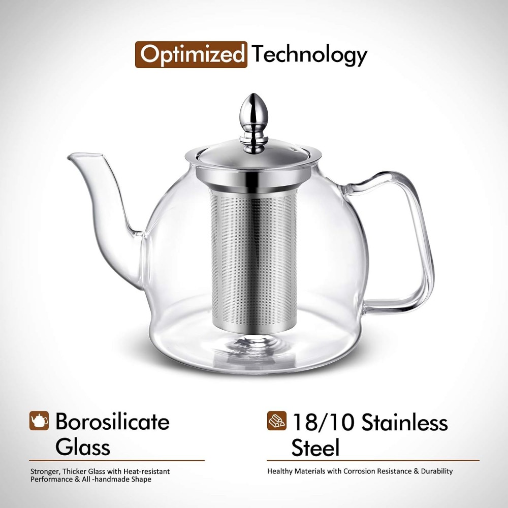 Стеклянный чайник 1000 мл со с – обзор и цена Loose Leaf Tea Infuser