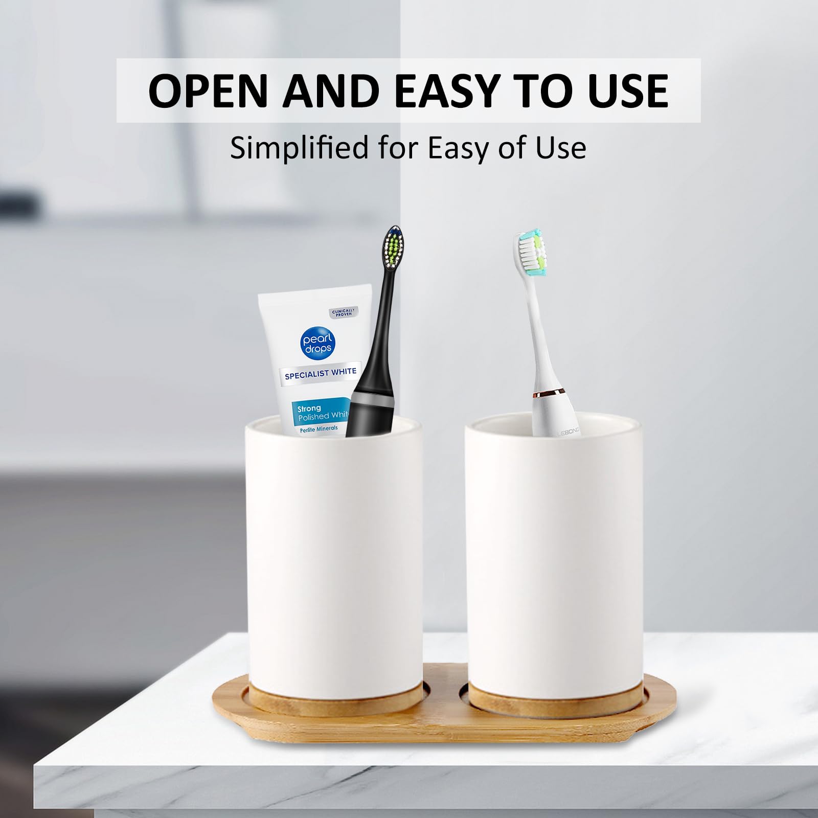 Керамический набор для ванной  – обзор и цена Bamboo Toothbrush Set